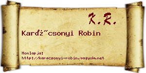 Karácsonyi Robin névjegykártya
